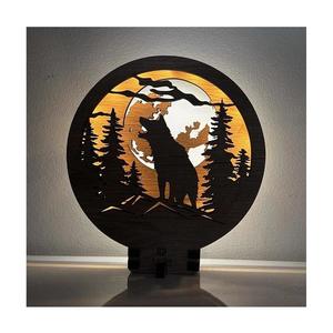 Li-Go 23574/DUB2 - Decorațiune de masă LED dimabilă, LED/12W/230V, 20x22 cm, stejar imagine