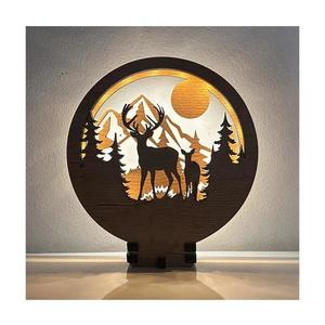 Li-Go 23592/DUB2 - Decorațiune LED de masă reglabilă, 12W, 230V, 20 x 22 cm, stejar imagine