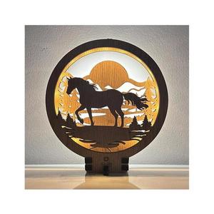 Li-Go 23598/DUB2 - Decorațiune de masă LED reglabilă, LED/12W/230V, 20x22 cm, stejar imagine