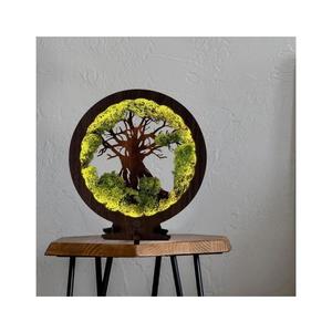 Li-Go 23604/DUB2 - Lampă de masă LED reglabilă, decorativă, 12W, 230V, 20x22 cm, stejar imagine