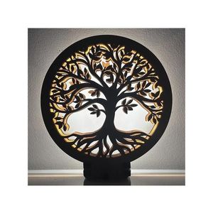 Li-Go 23648/DUB2 - Lampă decorativă de masă LED reglabilă, 12W/230V, 30x31 cm, stejar imagine