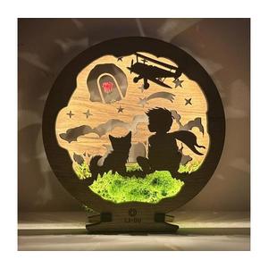 Li-Go 23634/DUB2 - Lampă decorativă de masă LED, dimabilă, LED/12W/230V, 20x22 cm, stejar imagine