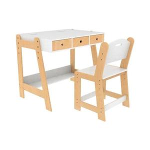 2Kids Toys - Masă reglabilă pentru copii cu scaun, lemn/alb imagine