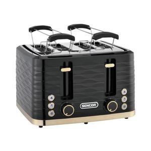 Sencor Prăjitor de pâine cu 4 fante, 1600W/230V, negru/bej imagine