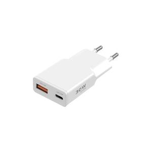 Winner Group - Adaptor de încărcare GaN, 1x USB-A + 1x USB-C, 30W, alb imagine