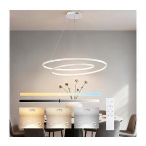 Brilagi-LED Lustră LED dimabilă suspendată pe cablu TWISTER LED/105W/230V Ø 100 cm albă + telecomandă imagine