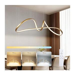 Brilagi-LED Lustra reglabilă pe cablu TWISTER LED/60W/230V 3000-6000K aurie+telecomandă imagine