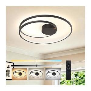 Brilagi- Plafonieră LED dimabilă TWISTER LED/75W/230V Ø 70 cm neagră +telecomandă imagine