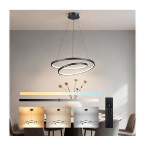 Brilagi-LED Lustru dimabil suspendat pe cablu TWISTER, LED/48W/230V, Ø 50 cm, negru + telecomandă imagine