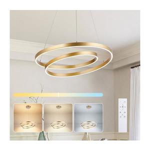 Brilagi-LED Lustra suspendată pe cablu LED reglabilă TWISTER, 48W, 230V, Ø 50 cm, auriu, cu telecomandă imagine