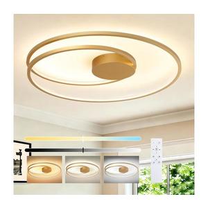 Brilagi-LED Lampă de tavan dimmabilă TWISTER, LED 105 W, 230 V, Ø 100 cm, auriu + telecomandă imagine