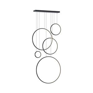 Lustră suspendată pe cablu SATURNO LED, 100 W, 230 V, negru imagine