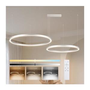 Brilagi - Lustru LED dimabil PORTOFINO, pe cablu, LED/98W/230V, argintiu + telecomandă imagine