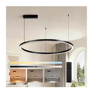 Brilagi - Lustră LED reglabilă PORTOFINO, suspendată pe cablu, LED/60W/230V, Ø 80 cm, negru + telecomandă imagine