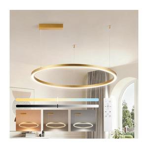 Brilagi - Lustră LED dimabilă PORTOFINO pe cablu, LED/60W/230V, Ø 80 cm, auriu, cu telecomandă imagine