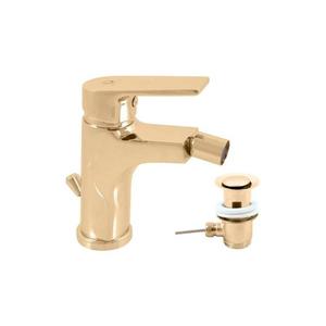 RAV Slezák CO145.0KZ - Baterie pentru bideu COLORADO, 14, 3 cm, cu l de scurgere, auriu lucios imagine