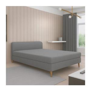 Pat tapițat BRISBANE 110x200 cm, gri imagine