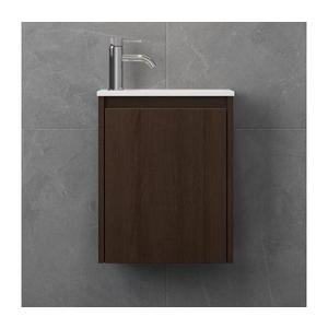 Dulap de baie COMO 40 cm cu lavoar, finisaj nuc imagine