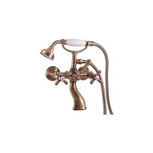 Set pentru cadă cu baterie RAV Slezák MK159.5/2SM - MORAVA RETRO, alamă antică imagine