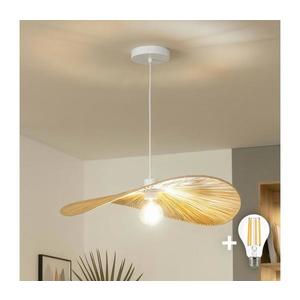 Brilagi - Lustră LED suspendată pe cablu CERIA BOHO, 1xE27/40W/230V, diam. 60 cm, rafie imagine