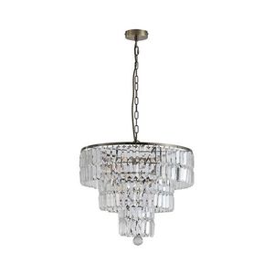 Searchlight 1375-5AB - Candelabru suspendat pe lanț EMPIRE 5xE14/60W/230V imagine