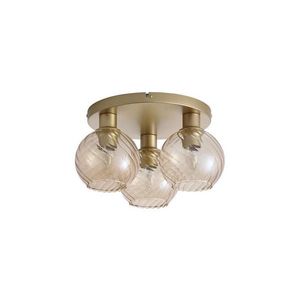 Searchlight 44521CP - Plafonieră RADIANCE, 3 x E27, 60 W, 230 V, Ø 37, 5 cm, auriu imagine