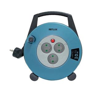 - Prelungitor cu tambur, 3 prize, Tip E, 10 m, albastru/negru imagine