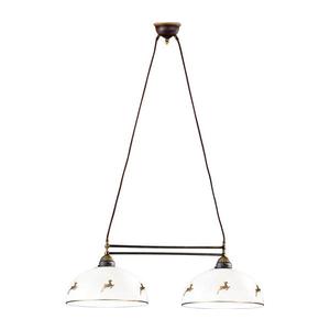 Kolarz 731.82.151 - Lustră pe cablu NONNA 2xE27/75W/230V cu motive de cerb, roz auriu imagine