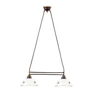 Kolarz 731.82.150 - Lustră suspendată pe cablu NONNA, 2xE27/75W/230V, ornament cerb, finisaj aur roz imagine