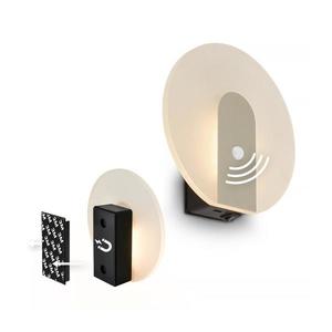 Briloner 3889012 - Aplica LED reîncărcabilă de perete cu senzor TARO, 2, 5 W/5 V, 1800 mAh, finisaj mat imagine