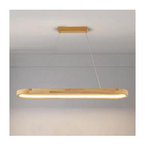 Brilagi - Lustră suspendată pe cablu UMEA WOOD LED/40W/230V 90x22 cm, lemn de cauciuc imagine