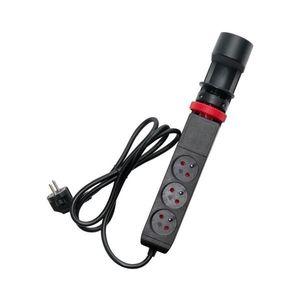 - Prelungitor cu prindere pentru masă, 3 prize, Tip E, 2x USB-A + 1x USB-C, 1, 5 m, negru imagine