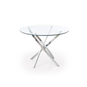 Masă de dining ESTEN, transparent/argintiu imagine