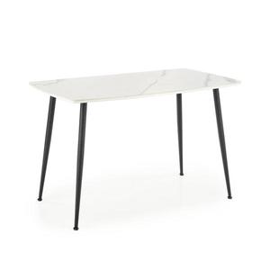 Masă de dining ALARA, finisaj marmură albă/negru imagine