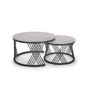 Set de 2 mese de cafea ELEGRA, gri imagine