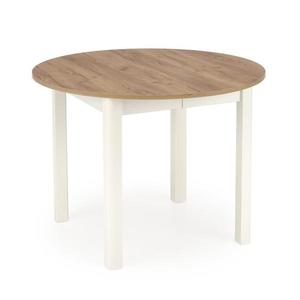 Masă de dining CALMIO, stejar craft/alb imagine