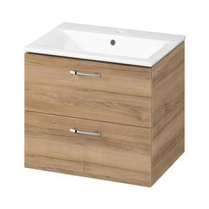 Cersanit S801-457 - Dulap suspendat de baie NIKO cu lavoar, 60x45 cm, nuc imagine