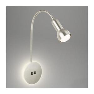 Lampă LED flexibilă de perete Briloner 2178012 1xE14/10W/230V + LED/3W crom imagine