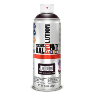 Spray vopsea acrilica RAL 9005 negru mat 400 ml, uscare rapida, interior-exterior, Pintyplus imagine