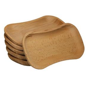 Set 6 farfurii Asim, lemn fag, 30 x 16 cm imagine