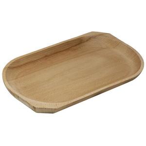 Platou, tava de servire cu 1 compartiment, lemn masiv fag, rustic, 43 x 22 cm imagine