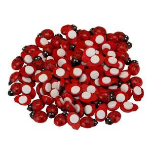 Set 95 buburuze decorative din lemn, 0.9 x 1.2 cm, autoadezive imagine
