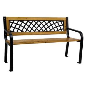 Bancă grădină Luna lemn/oțel/Pvc - 118x52x73 cm, Maprofi imagine