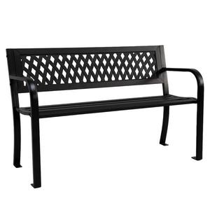 Bancă grădină Lyra oțel antracit - 119x50x75 cm, Maprofi imagine