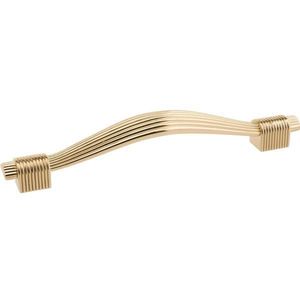 Maner pentru mobila Reed, finisaj auriu deschis lucios, L: 163 mm imagine