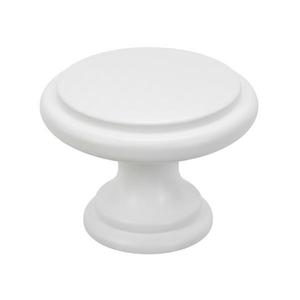 Buton pentru mobila Amber, finisaj alb, D: 30 mm imagine