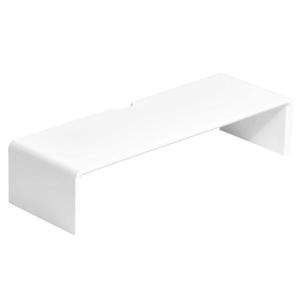 Suport din bambus pentru monitor Elaro Tip 1, finisaj alb, 60x20x13 cm imagine