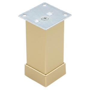 Picior metalic pentru mobilier H: 100 mm, finisaj auriu mat, profil patrat 40x40 mm cu masca imagine
