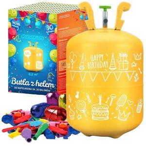 Set Complet Petrecere Baloane, Butelie cu Heliu, „ISP”, cu 30 de Baloane Colorate, 40m de Panglica, Heliu 0, 20 m3 imagine