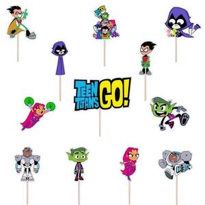 Set figurine tort/brioșe Tinerii Titani, Bita Decorations, Photo Paper Glossy imagine